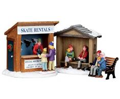 Lemax - Skate Rentals - 3er Set Skiverleih - Weihnachtsdorf Zubehör - Christmas Village