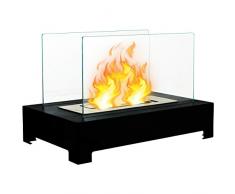 COSTWAY Tischkamin Ethanol, Ethanolkamin Edelstahl, Biokamin Tisch, Kamin Bioethanol (Modell 1)