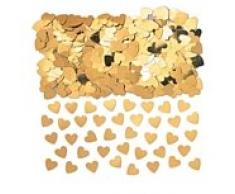 Herzförmiges Tisch-Konfetti, goldfarben, glitzernd, fabelhafte Tischdekoration für eine Hochzeit oder ein Jubiläum, 14 g pro Packung