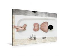 Calvendo Premium Textil-Leinwand 75 cm x 50 cm quer, EIN Motiv aus dem Kalender Komm in die Wanne! | Wandbild, Bild auf Keilrahmen, Fertigbild auf echter Leinwand, Leinwanddruck Menschen Menschen