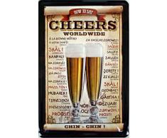 How to say Cheers worldwide Blechschild