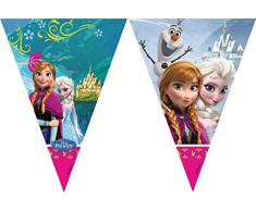 1 Wimpelkette * FROZEN - DIE SCHNEEKÖNIGIN * für Party und Geburtstag // Kindergeburtstag Kinder Feier Fete Set Banner Girlande Partykette Banner Deko Moto Prinzessin Princess Disney