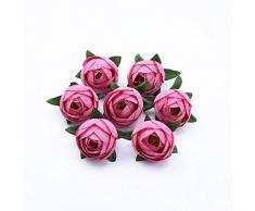 DAIN Kleine Tee Rosen Kopf Dekorationen nach Hause Hochzeit dekorative Blumen Wandkränze künstliche Blumen, 6