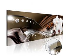 Neuheit! Modernes Acrylglasbild 135x45 cm - 2 Formate zur Auswahl – Glasbilder – TOP - Wand Bild - Kunstdruck - Wandbild – Bilder - Blumen Orchidee Diamant b-A-0072-k-b 135x45 cm