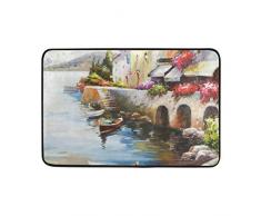 DEZIRO Ölgemälde Maritime Stadt Tür Schuhabstreifer Bereich Teppich Fußmatte Teppich Eingang Weg Fußmatte Home Dec rutschfest waschbar