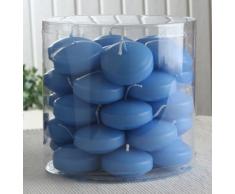 34er Dose Schwimmkerzen mit langer Brenndauer, Hellblau