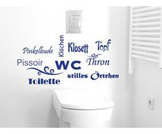 Graz Design 650160_57_080 Wandtattoo Deko fr Bad Sprche Wand Aufkleber fr Badezimmer Toilette WC stilles rtchen Dekoration 118x57cm Braun