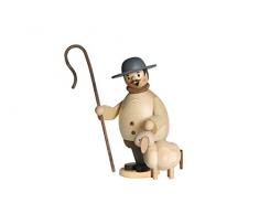 Kuhnert Drechslerei Rauchmann/Räucherfigur aus Holz - Max als Schäfer - 16cm Höhe - Made in Germany