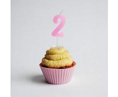 Geburtstagskerzen Zahlen Kuchen Torten Kerze Geburtstag Feier Kinder Party NEU, Zahl:2