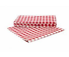 Landhaus Tischdecken in Karo Farbe und Größe wählbar 100% Baumwolle (rot-weiß kariert, 80x80 cm eckig)