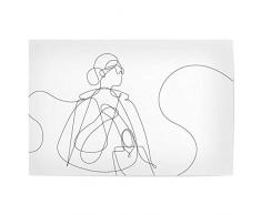 artboxONE Poster 30x20 cm Menschen and She Went Shopping hochwertiger Design Kunstdruck - Bild minimal Shopping Bags