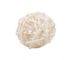 Rattan Ball, 5 Farben 20 Stück Colorful Dekorative Weidenkugel Ornamente für Tisch Hochzeit Weihnachten Geburtstag Party Dekorationen, weiß