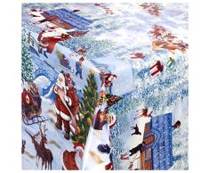 TEXMAXX Wachstischdecke Gartentischdecke Abwaschbar nach Wunschmaß WEIHNACHTSDORF Winter Wonderland (228-00) - 120 x 140 cm