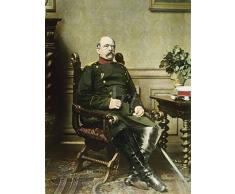 Artland Qualitätsbilder I Bild auf Leinwand Leinwandbilder Wandbilder 30 x 40 cm Menschen historische Persönlichkeiten Malerei Grün B9QH Otto von Bismarck