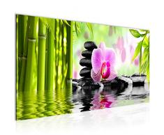 Bilder Orchidee Feng Shui Wandbild Vlies - Leinwand Bild XXL Format Wandbilder Wohnzimmer Wohnung Deko Kunstdrucke Pink 1 Teilig - MADE IN GERMANY - Fertig zum Aufhängen 502012a