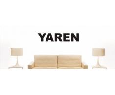 Wandtattoo w1123 Mehrfarbige Wandschrift mit Sehenswürdigkeiten und Stadtnamen - Aufkleber - Dekoration - Stadt Yaren 240x46