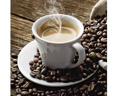 Artland Echt-Glas-Wandbild Deco Glass Marco Mayer Heißer Kaffee - dampfender Kaffee Ernährung & Genuss Getränke Kaffee Fotografie Braun