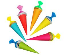 alles-meine.de GmbH 60 TLG. Set: 13 cm - Schultüten / Zuckertüten - zum Schulanfang SONDERVERKAUF - Schultüte als Tischdekoration / Streudeko - Schultütenbaum & Zuckertütenba..