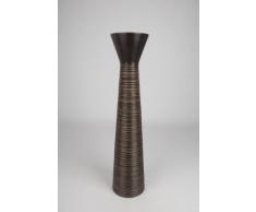 Leewadee Große Bodenvase für Dekozweige hohe Standvase Design Holzvase 90 cm, Mangoholz, braun