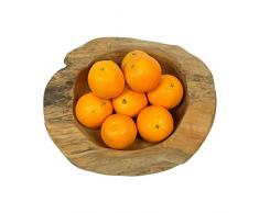 wohnfreuden Teakholz-Schale Schüssel Teller tief rustikal Ø 35 cm - geschliffen