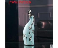 ZTGZMH Dekoration Ornament Jingdezhen Keramik Fräulein Ballett Keramikfiguren Innenausstattung Mode Porzellan Ornament Dekoration Blue Diamond Hostess, C