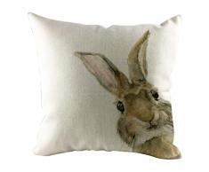 Dasongff Ostern Kissenbezug 45x45 Leinen Sofa Dekokissen Wurfkissen Home Decor Kissenhüllen Sofakissen Osterhase Kissenhülle Pillowcase