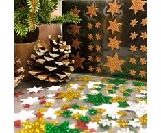 Oblique Unique® Weihnachts Sterne Sticker Aufkleber - Deko Weinachten - Farbe wählbar (Dunkelblau)