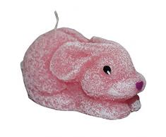 tradingbay24 Design-Osterkerze Osterhase Handarbeit 13 cm, 6,5 cm Deko-Oster-Kerze Design-Oster-Kerze Osterhäschen (pink)