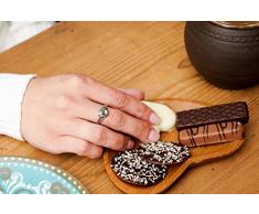 Windalf Handmade Kleine Schlüssel- & Schmuck Herz Holzschale ABY Ø 12 cm Herzförmiges Geschenk Teakschale Pralinen Wurzelholz