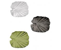 Palmblattschale, SERIE NATURAL COLLECTION, aus Melamin, stapelbar und spülmaschinenfest, in weiß, schwarz oder blattgrün / Größen: 27 x 27, 35 x 34 oder 42 x 42 cm | SUN (A3 - 42 x 42 cm, weiß)