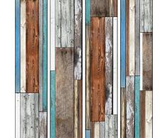 murando - PURO TAPETE selbstklebend 10m Wandtattoo dekorative Möbelfolie Dekorfolie Fotofolie Panel Wandaufkleber Wandposter Wandsticker – Holzoptik Bretter f-A-0791-j-a