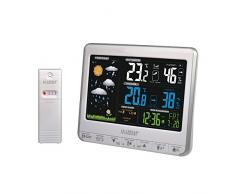 La Crosse Technology WS6826WHI-SIL Wetterstation mit farbigem Display, silberfarben/Weiß