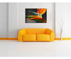 wunderschöne tropische Blume schwarz/weiß, Format: 100x70 auf Leinwand, XXL riesige Bilder fertig gerahmt mit Keilrahmen, Kunstdruck auf Wandbild mit Rahmen, günstiger als Gemälde oder Ölbild, kein Poster oder Plakat