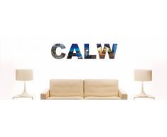 Wandtattoo farbige Wandschrift Städtename Calw mit Sehenswürdigkeiten 180 x 42 cm Länge