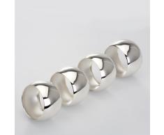 Dekolust Serviettenringe Versilbert Silber 4cm 4er Set Servietten Ringe Tischservietten Ring Serviettenring