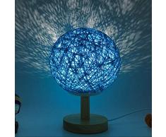 Nachtlicht-Geburtstagsgeschenk des romantischen Sternprojektors des Betts kreatives INS, das Schnurball-Rattanball-Tischlampe 20CM verdunkelt