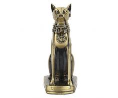 Alte ägyptische Katze Statue Sammlerstück Metall Figur Modell Heimtextilien Ornamente Desktop Dekor
