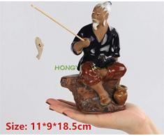 HONIC Aquarium Landschaftsbau Keramik-Figur Wasserstein Rockery Bonsai Ornamente Fischer Aquarium liefert: Rosa, S