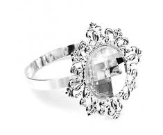 VORCOOL 12st Serviettenringe Servietten Halter Banquet Dinner Hochzeitsdekoration (Silber)