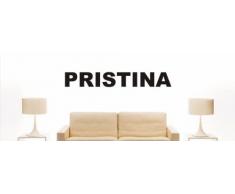 INDIGOS UG - WANDTATTOO / Wandsticker / Wandaufkleber / Aufkleber - W1089 Mehrfarbige Wandschrift mit Sehenswürdigkeiten und Stadtnamen Stadt Pristina 80x11