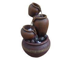 Zimmerbrunnen 40 cm mit Beleuchtung Springbrunnen Motiv Krüge