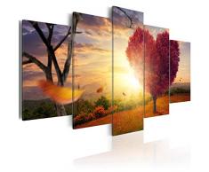 murando - Bilder 200x100 cm Vlies Leinwandbild 5 TLG Kunstdruck modern Wandbilder XXL Wanddekoration Design Wand Bild - Natur Landschaft Blumen c-C-0015-b-n