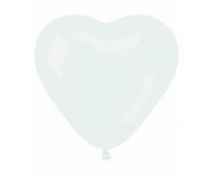 Karaloon G06001 - 100 Herzballons 30 cm, weiß