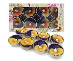 Hana Blossom Teelichter-Set, 8 Stück, handgefertigt, Fair-Trade-Duft