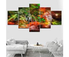 Wieoc Modulare bemalte Leinwand Ölgemälde Moderne abstrakte Tänzer Menschen Graffiti Malerei große Wandkunst Bild Home Decor 5 Panel Drucke auf Leinwand