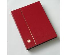 GOLDHAHN-Luxus-60 weiße Seiten A4 Briefmarkenalbum Einsteckbuch hellroter Einband