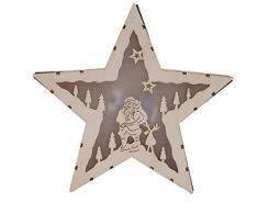 SDGSS Weihnachtsglühendes Geführtes Hölzernes Dekorationsstern-Lichtgeschenk des Pentagramms Dekoration