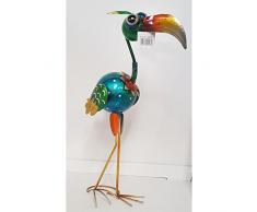 Paradiesvogel 60 cm Metall Gartenfigur Gartendeko Metallfigur Vogel aufwendig verarbeitet