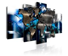 murando - Bilder 225x112 cm Vlies Leinwandbild 5 TLG Kunstdruck modern Wandbilder XXL Wanddekoration Design Wand Bild - Weltkarte Abstrakt k-A-0017-b-p