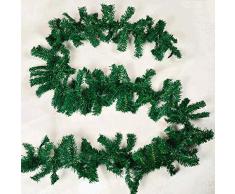 Tannengirlande grün Weihnachtsgirlande Weihnachtsdeko Dekogirlande für Kamine Treppen Wand Tür